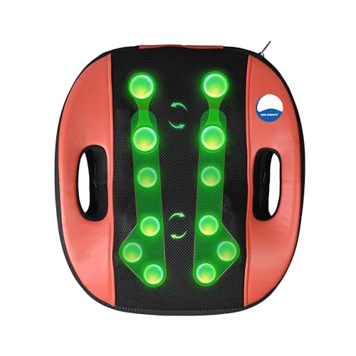 Image of ARG Arogya Blueidea Back Massager Cushion Multifunction 12 Rubbing Balls Portable Pain Relief Massager For Back, Neck, Calf, Shoulder, Palm, Lower Leg, Thigh Relaxation (Random Color)
