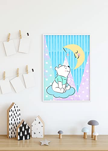Póster de Winnie Pooh Moon para decorar el cuarto de un bebé 3