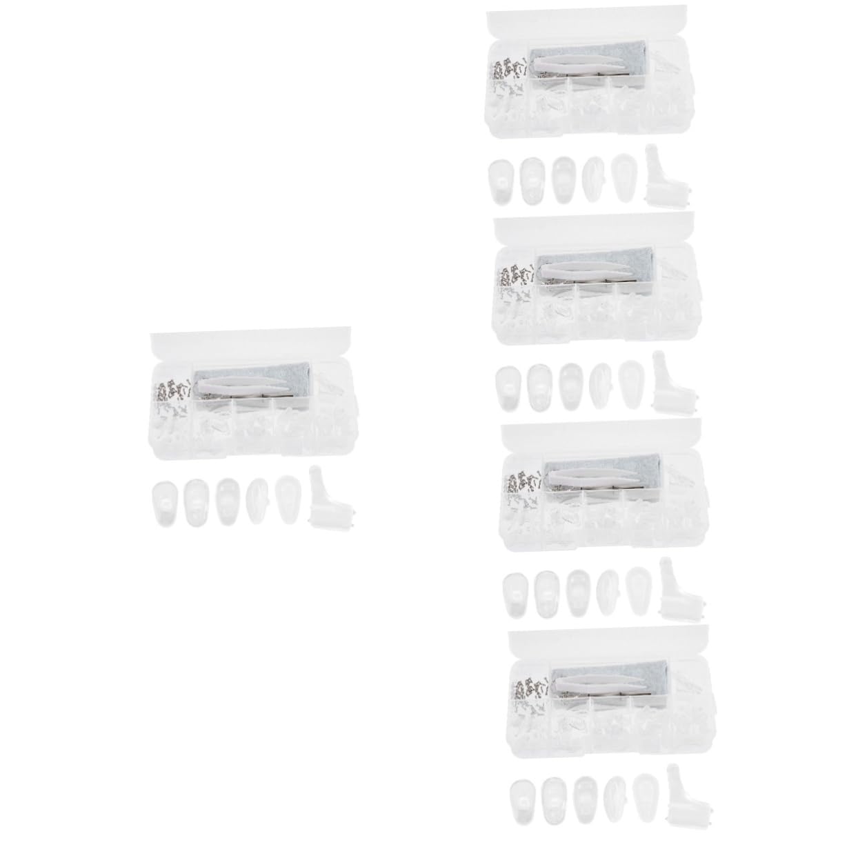 Healeved Almohadillas Nasales De Silicona Antideslizantes Para Gafas Juego De Repuesto Tornillos Para Óptima Gafas Compatible Varios Paño De Limpieza Aleatorio