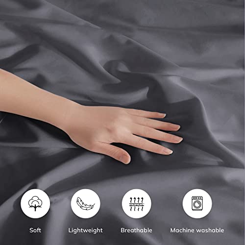 Moonlight20015 Duvet Cover Queen Size Bedding Set Grey – Soft Double Brushed Microfiber 3 Piece Queen Duvet Cover Set 90X90 Inches With Button Closure, 1 Duvet Cover And 2 Pillow Shams #TOP3