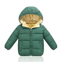 YAGATA Toddler Winter Jacket Baby Boy Coat Light Boys Coats Girls Snow Jackets Green 4-5T 120