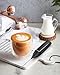 Milk Frother Handheld Battery, Electric Foam Maker Frother Wand, Drink Mixer with Stainless Steel Whisk for Coffee, Matcha, Lattes, Cappuccino Black
