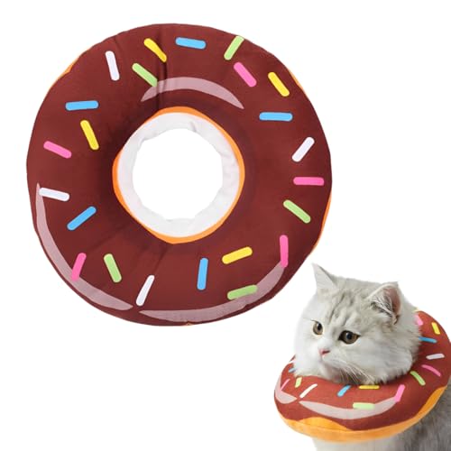 KEQAR Adjustable Soft Protective Collar for Cats, Dogs and Puppies, Safe Anti-Bite Design, Recovery, Comfortable Cushion with Hypoallergenic Material, Donut (Size S) (Brown) KEQAR Adjustable Soft Protective Collar for Cats, Dogs and Puppies, Safe Anti-Bite Design, Recovery, Comfortable Cushion with Hypoallergenic Material, Donut (Size S) (Brown)