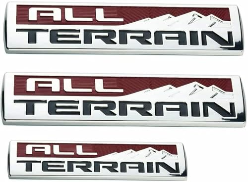 Emblemas todo terreno 3D cromados de alta resistencia para Sierra