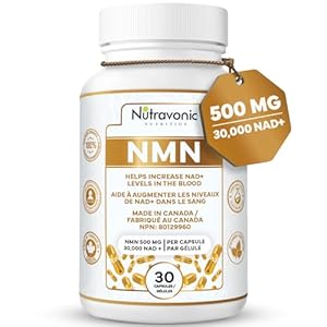 New. Nutravonic NMN Ultra High Purity 500 mg per Capsule – Industry Highest 30,000 NAD +, 99% NMN – NAD+ Boost – NMN Nicotinamide Mononucleotide Supplement. Support Celluluar Health. Increase Blood NAD + Levels, Cofactor of Cellular Energy Metabolism. Maintain Body’s ability to Metabolize Nutrients. Source of Vitamin B3. 30 Count, 1 month supply.