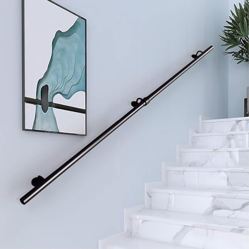 Rampe d'escalier en métal noir garde-corps mural de 60 cm à 6 m - 2