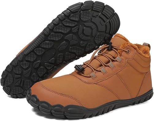 Hi-Y2Kgirls Winter Footwear Barefoot Shoes Women Men Zero Drop Barefoot Hiking Boots Slip On Warm Waterproof Snow Boot Minimalist Wide Toe Ankle