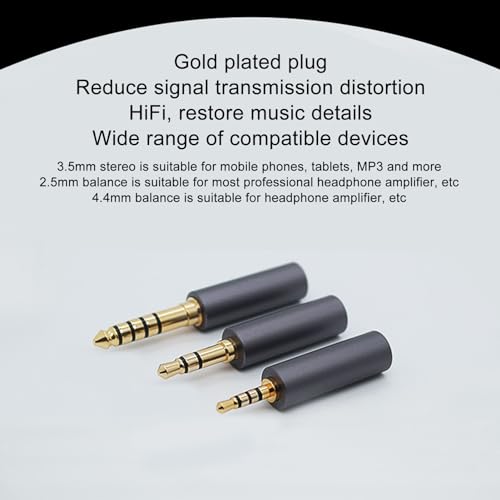 2 Pin Plug Upgrade Cable, 0.78mm 3.5mm 2.5mm 4.4mm, Wide Compatibility, 120cm, Low Noise, Clear Sound, Replacement - Image 4