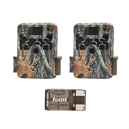 Browning Trail Cameras Strike Force Extreme 16 MP Game Cameras (2-Pack) Bundle with USB Card Reader (3 Items) - Browning