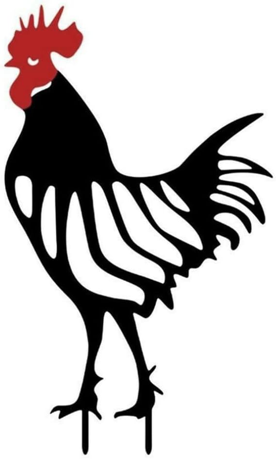Veesper Rooster Metal Yard Art, Metal Garden Sculpture