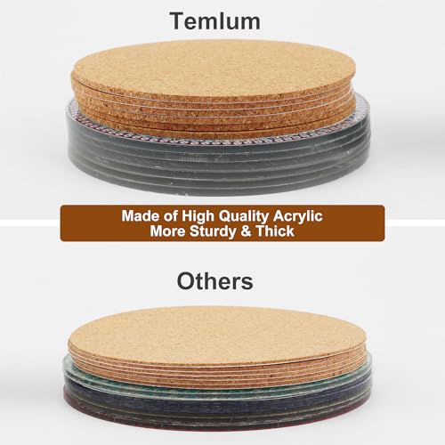 Temlum 6 Pcs Diamond Painting Coasters with Holder, Mandala Diamond Art Coasters Kits for Beginners, Adults Small Diamond Painting Kit Art Craft Supplies