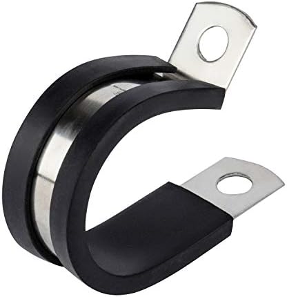 ISPINNER 12 Pack 3/8 Inch Rubber Cushioned Stainless Steel Cable Clamp, Hose Clamp, Pipe Clamp (3/8 Inch) image 5