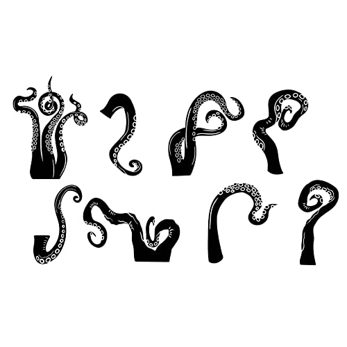 SUPERDANT Octopus Tentacles Wall Decals Sea Animal Theme Wall Stickers Small Size Wall Decor Vinyl Wall Art Sticker Decoration for living room Bedroom Bathroom Wall Sticker Vinyl Transfer - Image 3
