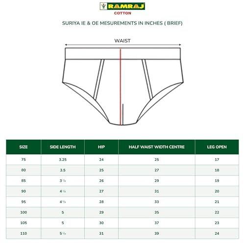 Image of RAMRAJ COTTON Solid Inner Elastic Brief for Men - Pack of 4