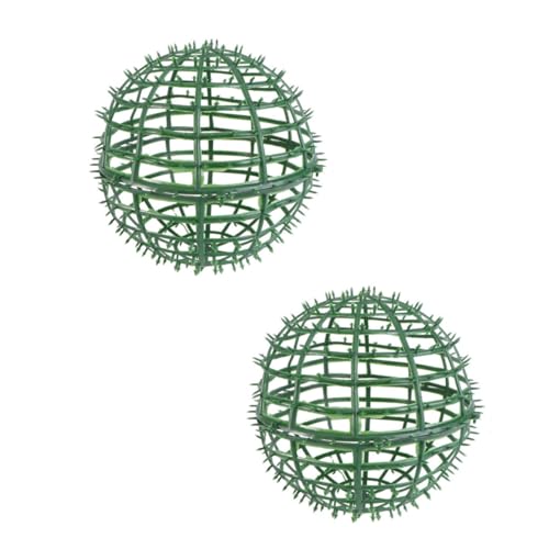 PRETYZOOM 2pcs Flower Arrangement Green Ball Frame Rack Wedding Frames Outdoor Wedding Decorations Artificial Plant Topiary Ball Artifical Moss Green Moss Plant Stand Plastic Liner
