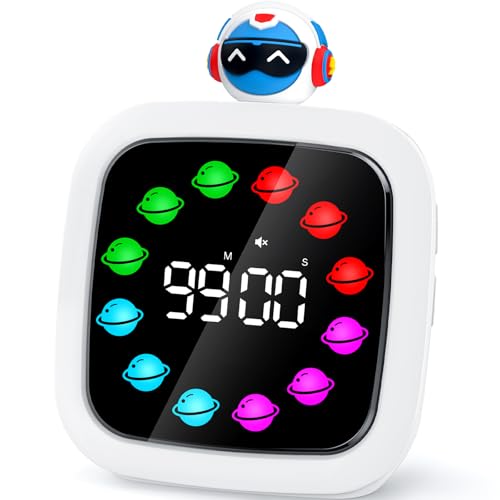 Yunbaoit Digital Visual Timer for Kids, Rechargeable 99-Minute Si...