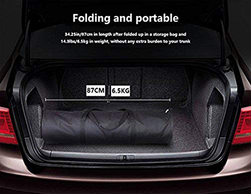 Semi-Automatic Automobile Protection Umbrella, Tent Movable Carport, Folded Car Protection Umbrella Sunproof Sun Shade, Universal(138''X72'')