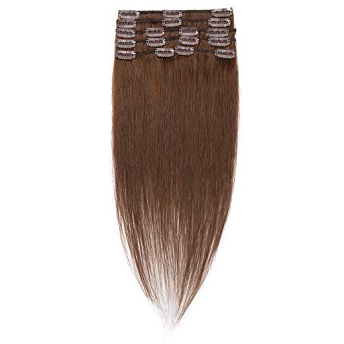 Clips In Human Hair Extensions 16 inch 65g #04