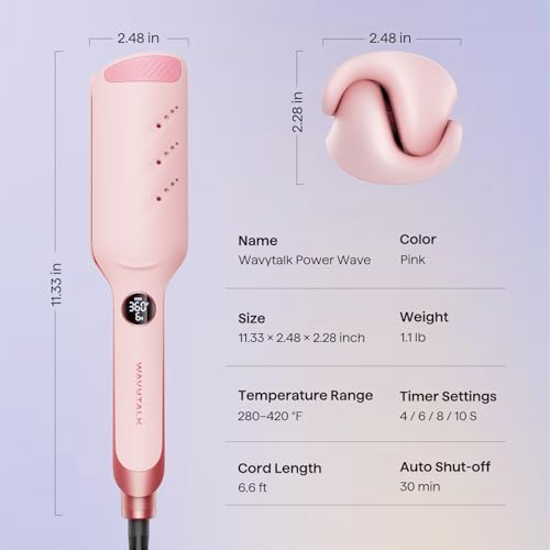 Wavytalk Power Wave Hair Crimper, Ionic Hair Waver for Less Heat Damage - image 7
