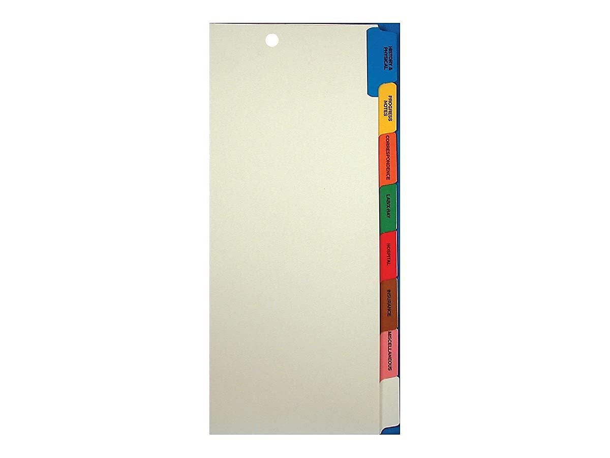 54505 - Separatore per tavola medica, scheda laterale, 9 x 11, 40 sistemi/scatola (TAB54505)