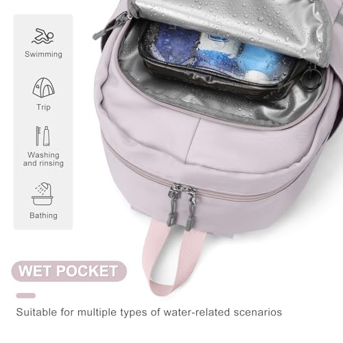 coofay Gym Backpack For Women Waterproof Backpack With Shoe Compartment Lightweight Travel Backpack Workout Sports Backpacks Large Gym Bag