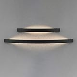 Indirekte Lichtabstrahlung s.LUCE Ring M indirekte LED-Wandleuchte 40cm Schwarz Wandlampe Schwarz