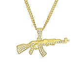 Yowablo Halskette Gold Weltkugel Kette AnhäNger KettenläNge Goldkette Ankerkette Sterling Silber Herz KöNigskette Schlangenkette Silberkette (Gold)