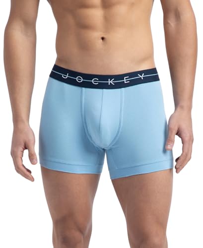 Image of Jockey NY16 Men's Super Combed Cotton Elastane Stretch Solid Trunk with Ultrasoft Waistband (Colors & Prints May Vary)
