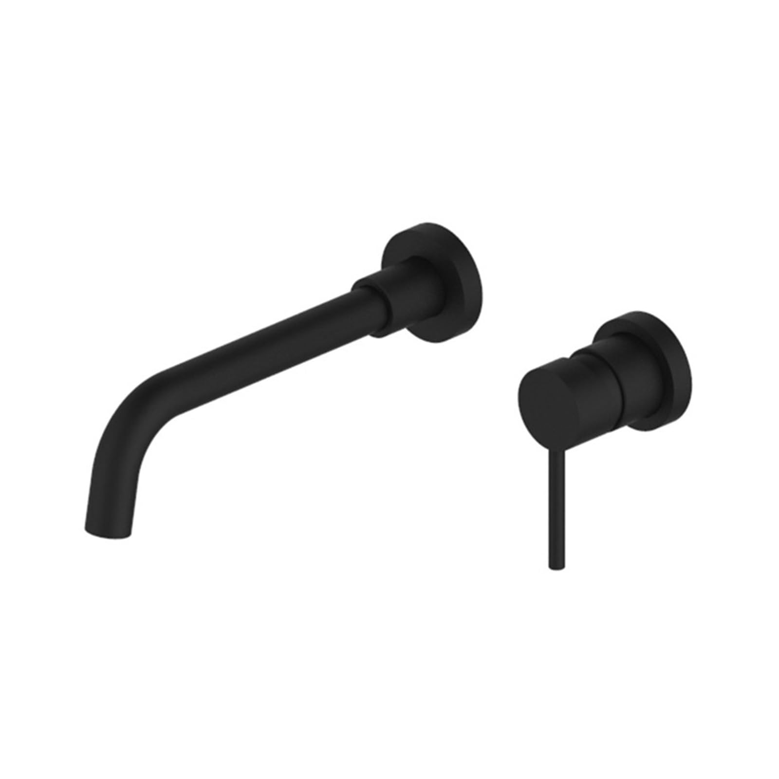 Robinet de lavabo classique en laiton massif noir mat avec valve brute encastrée