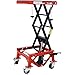 300 lbs Hydraulic Motorcycle Scissor Jack Lift,Dirt Bike Hydraulic Maintenance Stand,Heavy Duty Lift Table for Air Conditioner Electric Motors Heavy Things,Stability,(Red)