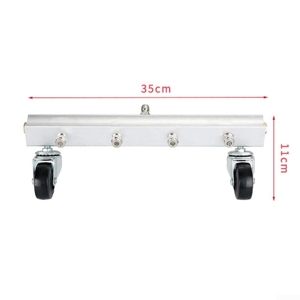 Attacco per idropulitrice per sottoscocca resistente con bacchetta angolata, per camion e SUV, 35 cm, argento (strada + due aste)