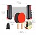 CAQYPVH Ping Pong Paddles Set, Rackets and Balls, with Carry Bag,Accessories,Retractable Net with Posts,Table Tennis Set for Tabletop, Black