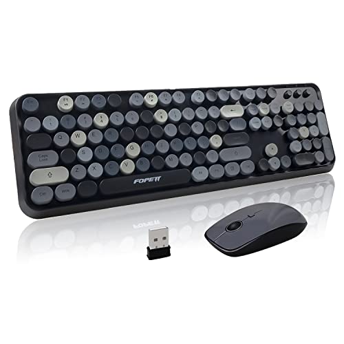 FOPETT Keyboard and Mouse Sets Wireless Keyboard and Mouse Sets,Reliable 2.4 GHz Connectivity for PC,Laptop,Smart TV and More (G