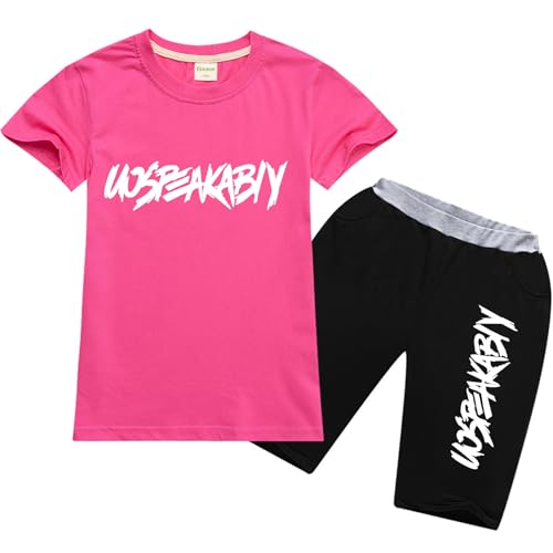Image of amropi Boys Shorts Set Cotton T-Shirt and Short Pants 2 Pieces Summer Tracksuit for Age 2-12 Years