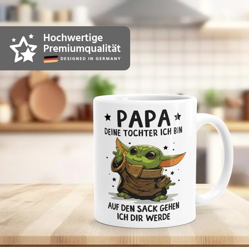 MoonWorks Kaffee-Tasse Papa Sprüche Geschenk Vatertag Lustig Motiv Baby- mit Spruch Weiss standard – Ansicht 3