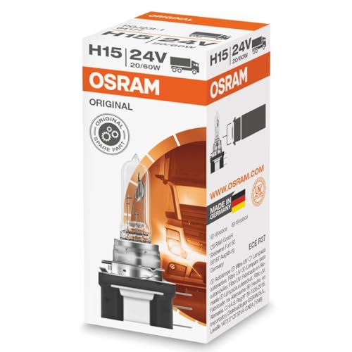 OSRAM H15 Lámpara Faro de Carretera 60/20W 3200K Luz Alta Halógena 64177