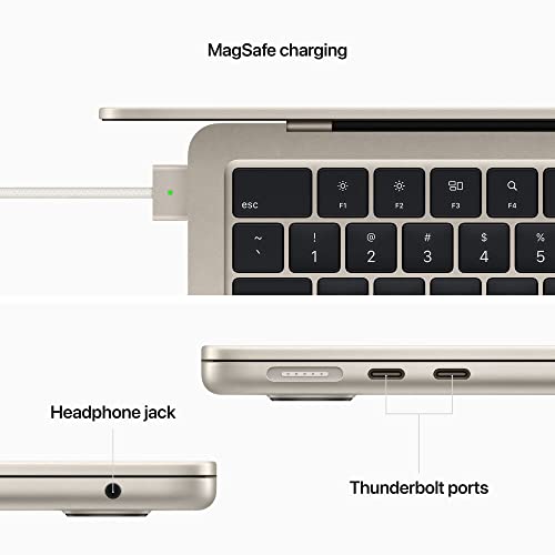Image of Apple 2022 MacBook Air Laptop with M2 chip (13.6-inch, 8GB RAM, 256GB SSD Storage) Starlight (Renewed)