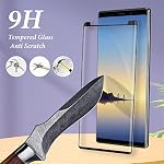 2 Pack Galaxy Note 8 Screen Protector, Shatterproof Premium Tempered Glass Film for Samsung Galaxy Note 8 Screen Protector/3D Curved/HD-Bubble Free/Easy Installation/Case-Friendly