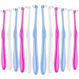 Boao 12 Pcs Tufted Toothbrush End-Tuft Tapered Trim Soft Toothbrush Orthodontic Single Compact Interdental Brush for Orthodontic Braces Detail...