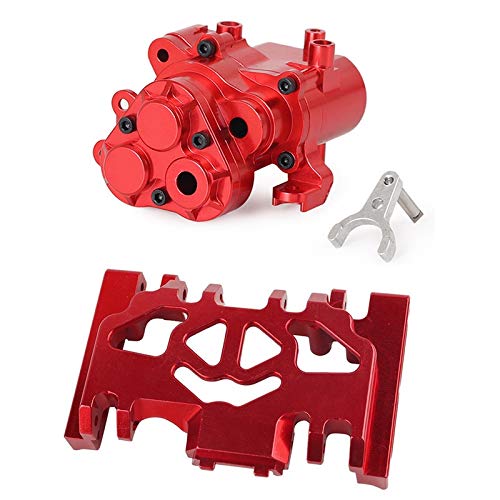 Facibom Metal Central Transmission Gearbox with Gear Box Mount Holder for 1/10 RC Crawler Car TRX4 TRX6 Accessories,RD