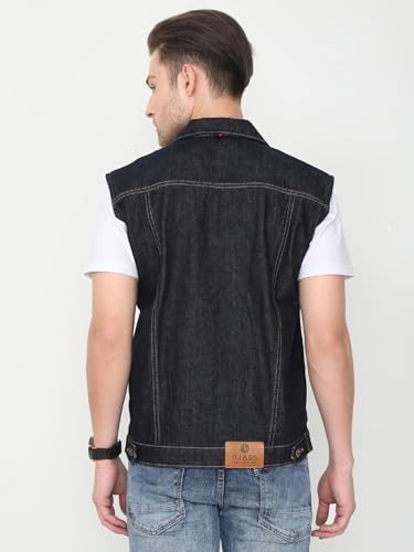 Image of VROJASS Denim Casual Half Sleeeves Men's Jacket Classy Winter Wear for Boy's(JX-OV1S-SFDQ)