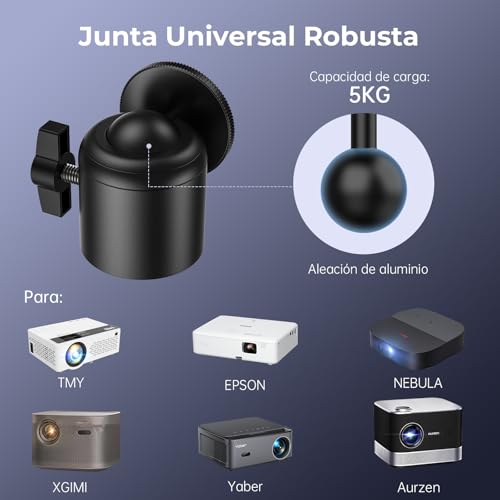 Soporte de proyector de escritorio ajustable para cine en casa y videoconferencias 3