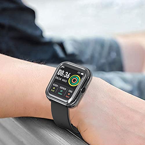 Image of Sounce Protective Case Cover Compatible Noise ColorFit Pulse Grand Overall Protective Case TPU HD Clear Ultra-Thin Cover with Unbreakable Screen Guard - Transparent