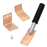 Zhitaoxun Copper Welding Spoon Welders Helper,3 pcs Copper Paddle Backer,Copper Plate Welding Tools,Flat/Curved/Angle Copper Welding Backer,Welding Accessories