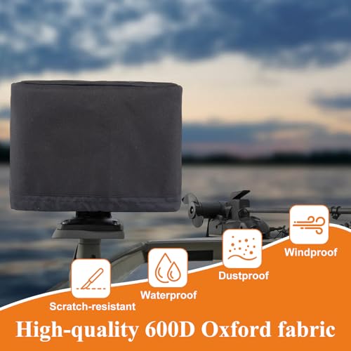 Image of Fishfinder Cover 3-10in,Depth Finder Oxford Fabric Waterproof Protection Accessories,for Hummingbird Lowrance Models,Protects Your Screen and Device from Sun Adverse Weather Damage Fishing