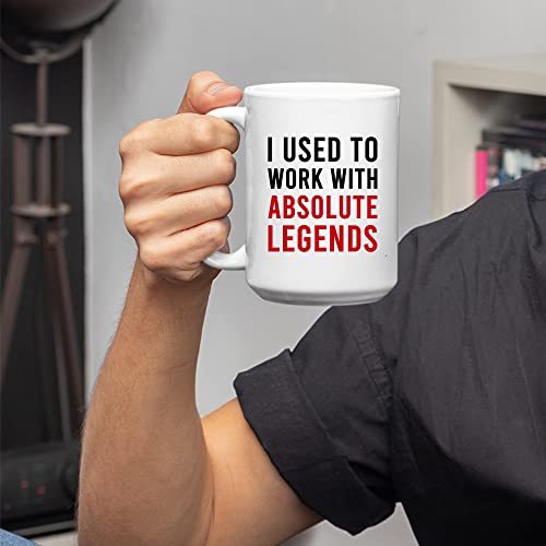 Image of Panvola I Used To Work With Absolute Legend Coworker Gifts Retirement New Job Goodbye Retired Colleague Ceramic Coffee Mug (15 oz, White)