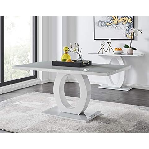 Giovani High Gloss Grey Dining Table Cover