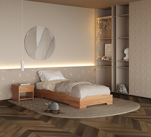 Krok Wood Massivholzbett Emily (stapelbar) in Buche 90x200 cm