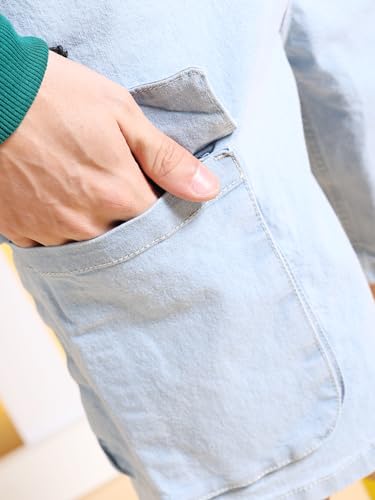 Image of The Indian Garage Co Men Relaxed Fit Solid Mid-Rise Denim Cargo Shorts