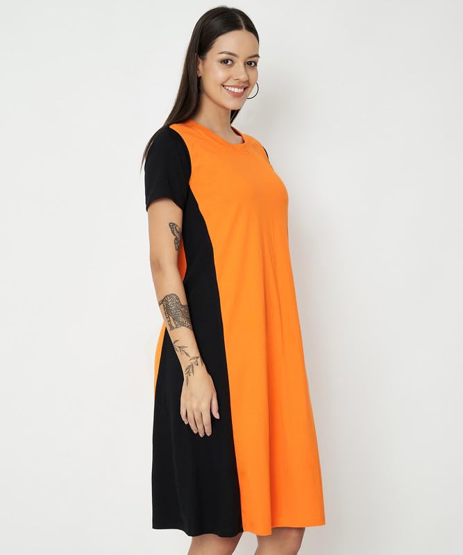 Image of Women's A-Line Cotton Midi Dress